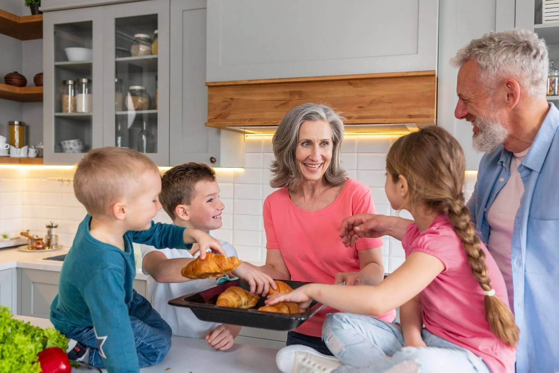 Famille participant à l'étude PREDICTOM pour le diagnostic précoce de la maladie d'Alzheimer